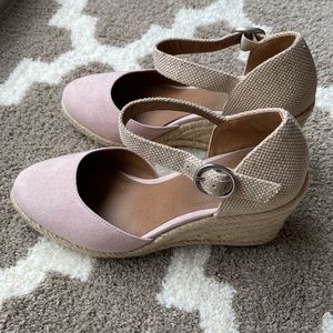 Susina light pink espadrille wedges